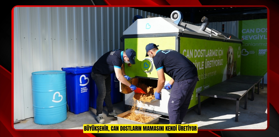BÜYÜKŞEHİR, CAN DOSTLARIN MAMASINI KENDİ ÜRETİYOR