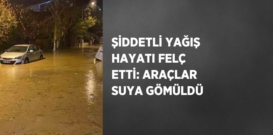 ŞİDDETLİ YAĞIŞ HAYATI FELÇ ETTİ: ARAÇLAR SUYA GÖMÜLDÜ