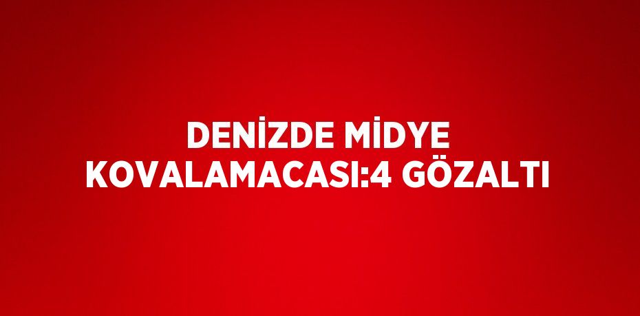 DENİZDE MİDYE KOVALAMACASI:4 GÖZALTI