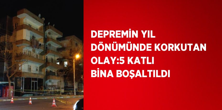 DEPREMİN YIL DÖNÜMÜNDE KORKUTAN OLAY:5 KATLI BİNA BOŞALTILDI