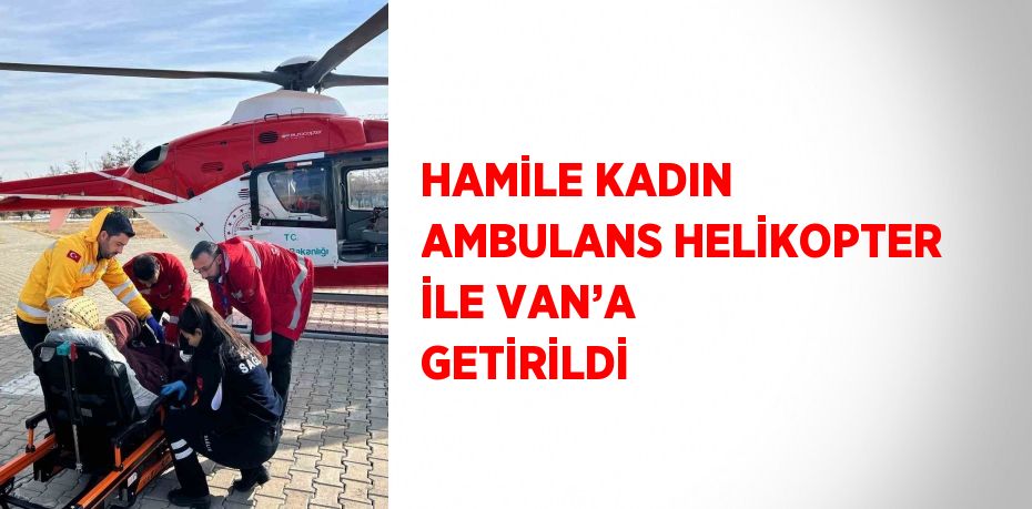 HAMİLE KADIN AMBULANS HELİKOPTER İLE VAN’A GETİRİLDİ