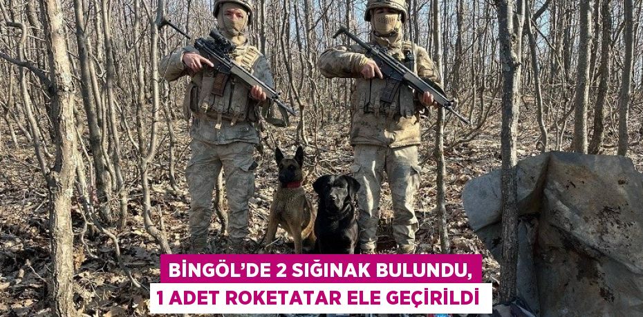 BİNGÖL’DE 2 SIĞINAK BULUNDU, 1 ADET ROKETATAR ELE GEÇİRİLDİ