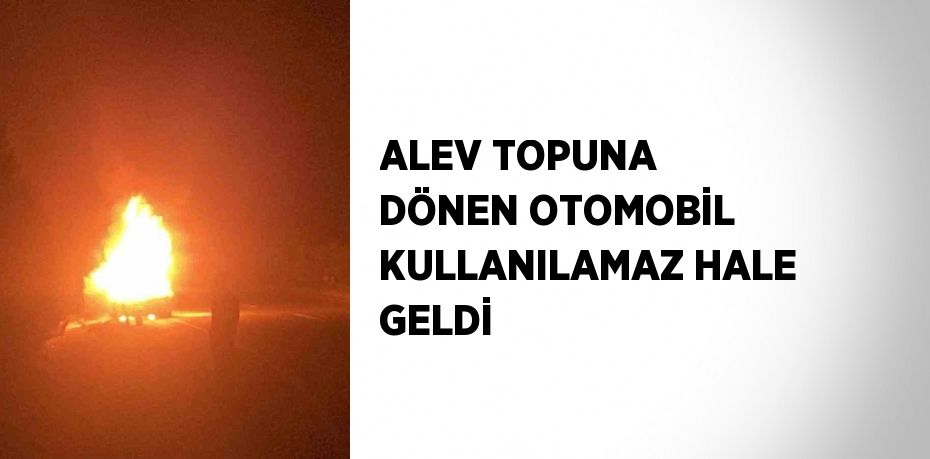 ALEV TOPUNA DÖNEN OTOMOBİL KULLANILAMAZ HALE GELDİ