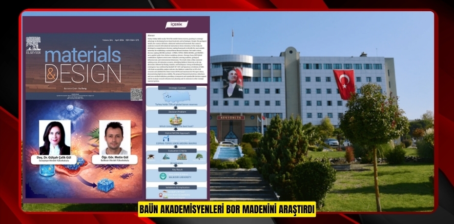 BAÜN Akademisyenleri bor madenini araştırdı  