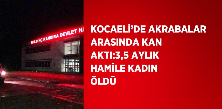 KOCAELİ’DE AKRABALAR ARASINDA KAN AKTI:3,5 AYLIK HAMİLE KADIN ÖLDÜ