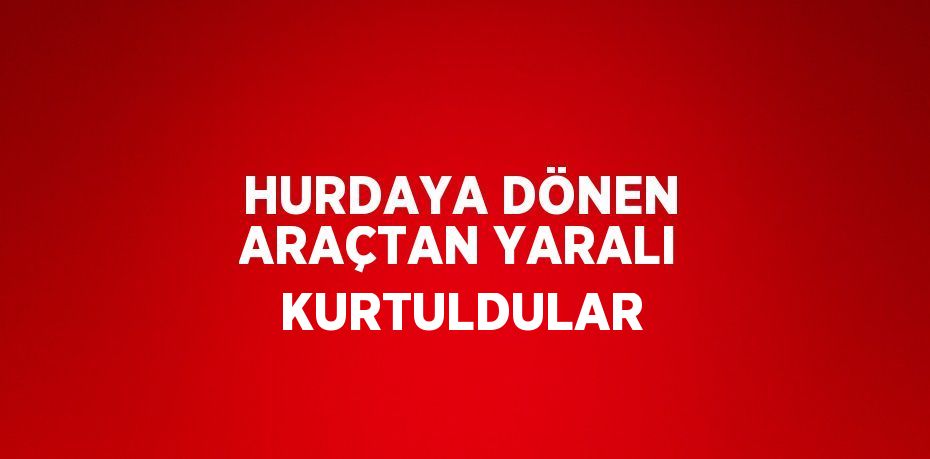 HURDAYA DÖNEN ARAÇTAN YARALI KURTULDULAR