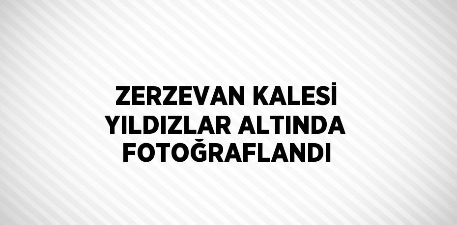 ZERZEVAN KALESİ YILDIZLAR ALTINDA FOTOĞRAFLANDI