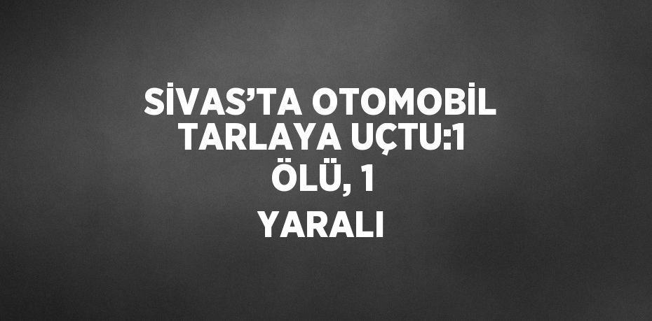 SİVAS’TA OTOMOBİL TARLAYA UÇTU:1 ÖLÜ, 1 YARALI