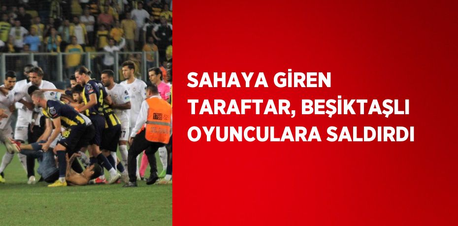 SAHAYA GİREN TARAFTAR, BEŞİKTAŞLI OYUNCULARA SALDIRDI