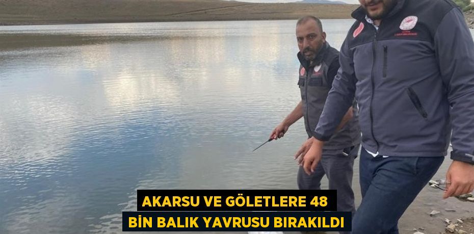 AKARSU VE GÖLETLERE 48 BİN BALIK YAVRUSU BIRAKILDI