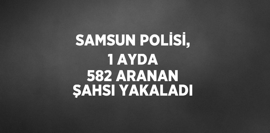 SAMSUN POLİSİ, 1 AYDA 582 ARANAN ŞAHSI YAKALADI