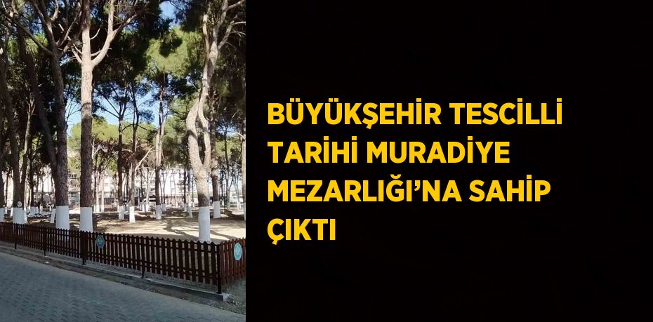 BÜYÜKŞEHİR TESCİLLİ TARİHİ MURADİYE MEZARLIĞI’NA SAHİP ÇIKTI