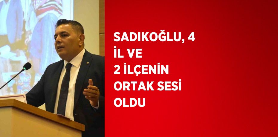 SADIKOĞLU, 4 İL VE 2 İLÇENİN ORTAK SESİ OLDU