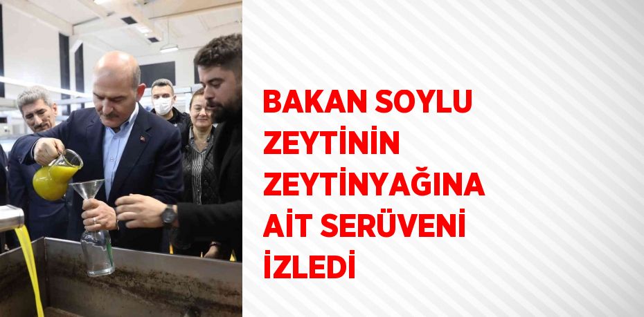 BAKAN SOYLU ZEYTİNİN ZEYTİNYAĞINA AİT SERÜVENİ İZLEDİ