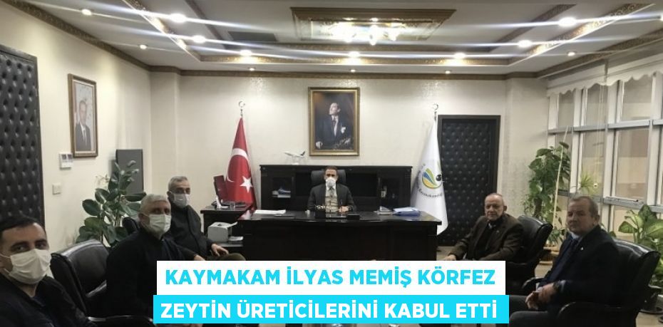 KAYMAKAM İLYAS MEMİŞ KÖRFEZ ZEYTİN ÜRETİCİLERİNİ KABUL ETTİ