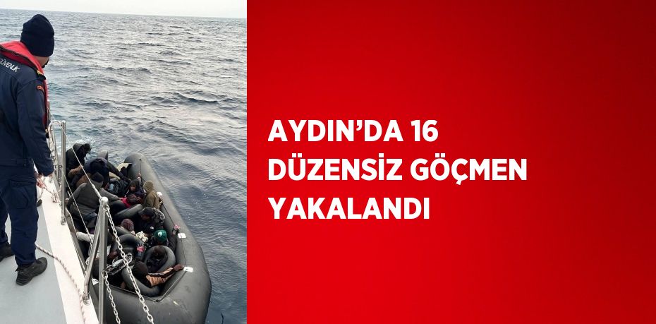 AYDIN’DA 16 DÜZENSİZ GÖÇMEN YAKALANDI