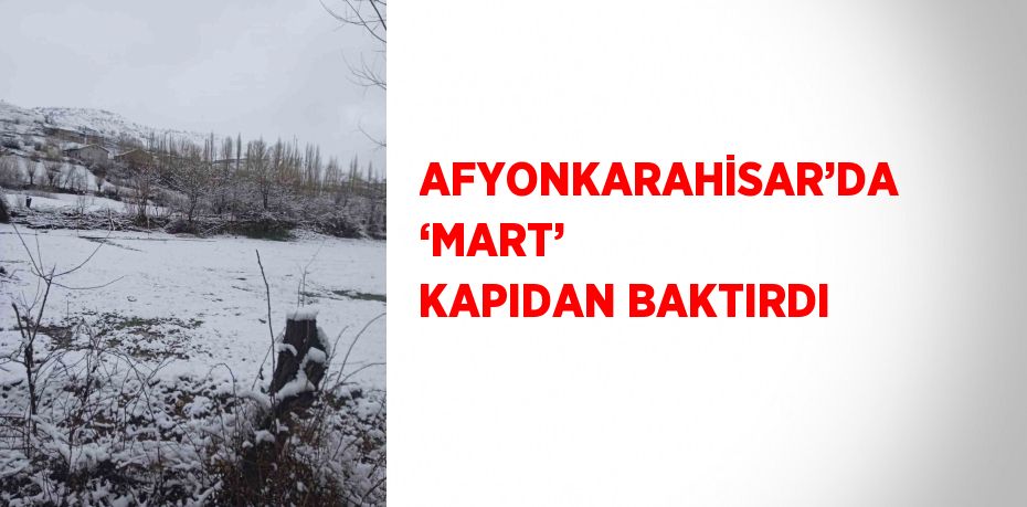 AFYONKARAHİSAR’DA ‘MART’ KAPIDAN BAKTIRDI