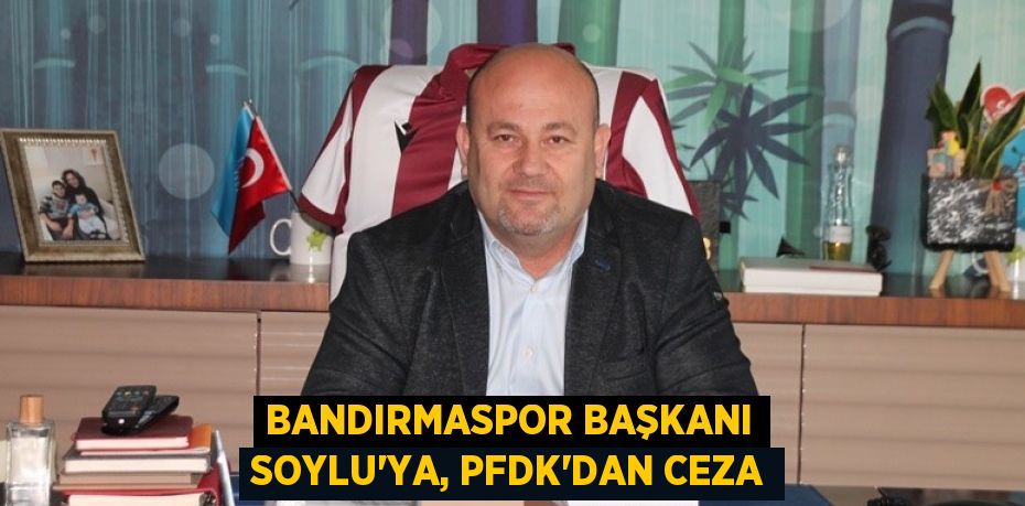 Bandırmaspor Başkanı Soylu'ya, PFDK'dan ceza