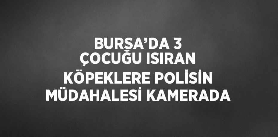 BURSA’DA 3 ÇOCUĞU ISIRAN KÖPEKLERE POLİSİN MÜDAHALESİ KAMERADA