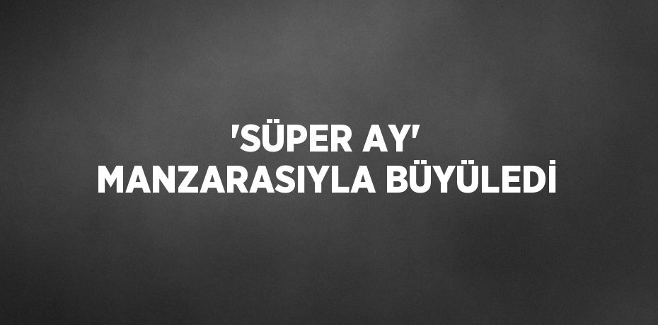 'SÜPER AY' MANZARASIYLA BÜYÜLEDİ