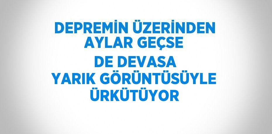 DEPREMİN ÜZERİNDEN AYLAR GEÇSE DE DEVASA YARIK GÖRÜNTÜSÜYLE ÜRKÜTÜYOR