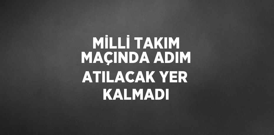 MİLLİ TAKIM MAÇINDA ADIM ATILACAK YER KALMADI