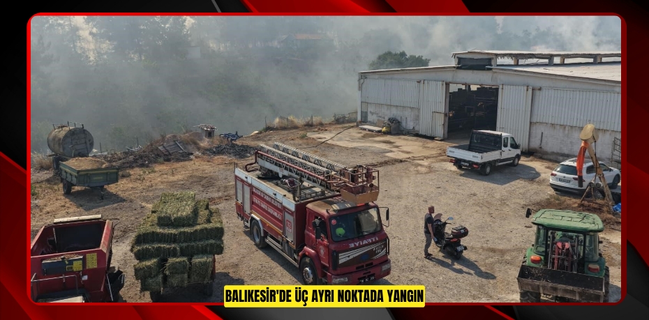 Balıkesir'de üç ayrı noktada yangın 