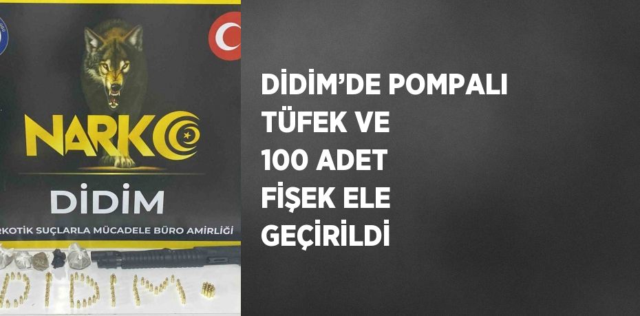 DİDİM’DE POMPALI TÜFEK VE 100 ADET FİŞEK ELE GEÇİRİLDİ