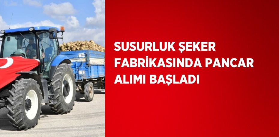 SUSURLUK ŞEKER FABRİKASINDA PANCAR ALIMI BAŞLADI