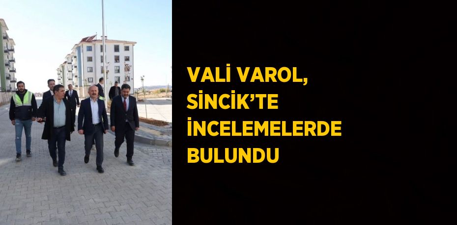 VALİ VAROL, SİNCİK’TE İNCELEMELERDE BULUNDU