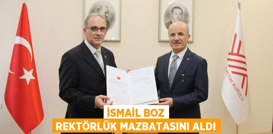 İsmail Boz Rektörlük Mazbatasını Aldı