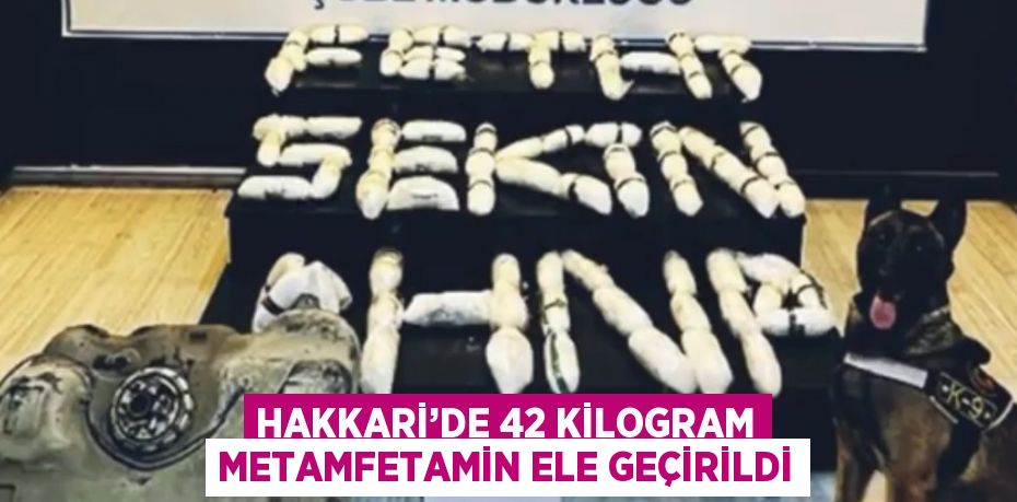 HAKKARİ’DE 42 KİLOGRAM METAMFETAMİN ELE GEÇİRİLDİ