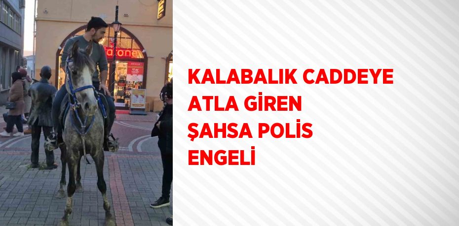 KALABALIK CADDEYE ATLA GİREN ŞAHSA POLİS ENGELİ