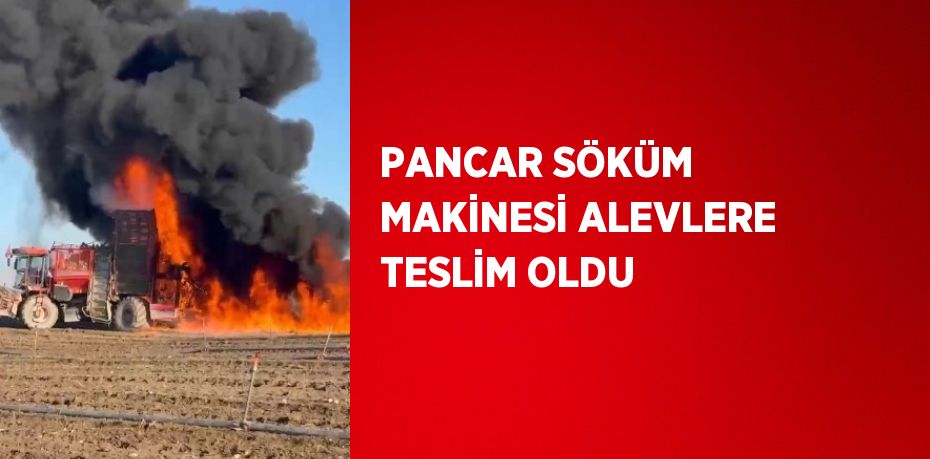 PANCAR SÖKÜM MAKİNESİ ALEVLERE TESLİM OLDU