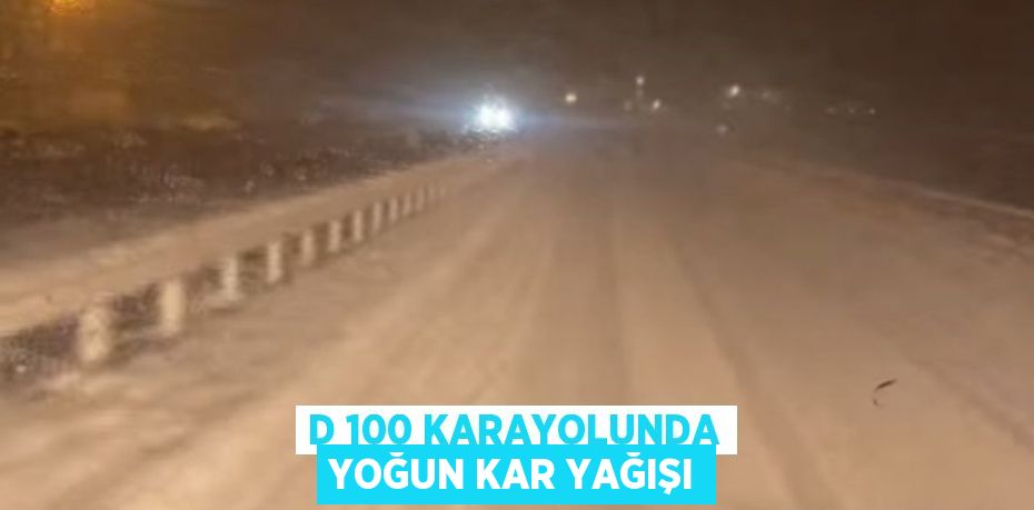 D 100 KARAYOLUNDA YOĞUN KAR YAĞIŞI