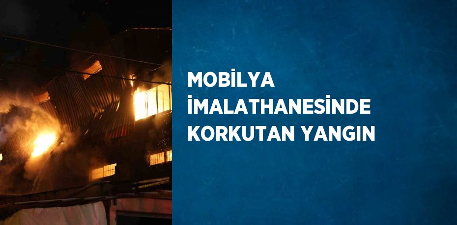 MOBİLYA İMALATHANESİNDE KORKUTAN YANGIN