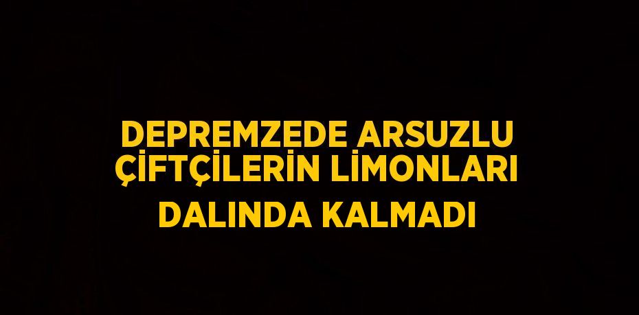 DEPREMZEDE ARSUZLU ÇİFTÇİLERİN LİMONLARI DALINDA KALMADI