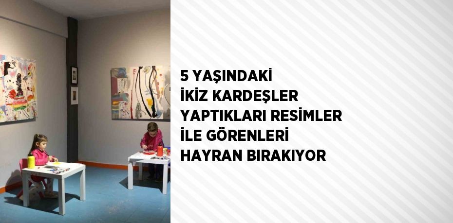 5 YAŞINDAKİ İKİZ KARDEŞLER YAPTIKLARI RESİMLER İLE GÖRENLERİ HAYRAN BIRAKIYOR