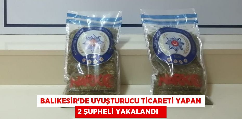 Balıkesir'de uyuşturucu ticareti yapan 2 şüpheli yakalandı  