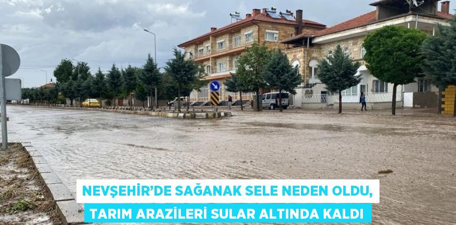 NEVŞEHİR’DE SAĞANAK SELE NEDEN OLDU, TARIM ARAZİLERİ SULAR ALTINDA KALDI