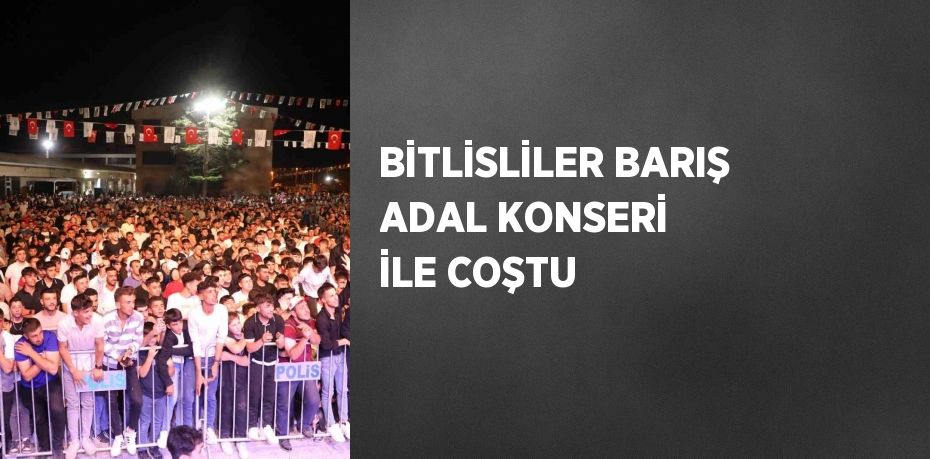 BİTLİSLİLER BARIŞ ADAL KONSERİ İLE COŞTU