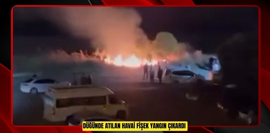 Düğünde atılan havai fişek yangın çıkardı  