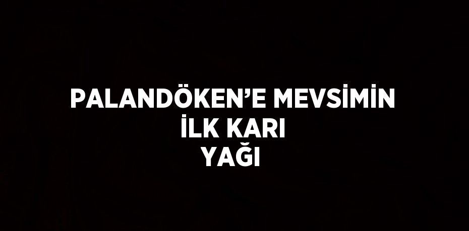 PALANDÖKEN’E MEVSİMİN İLK KARI YAĞI