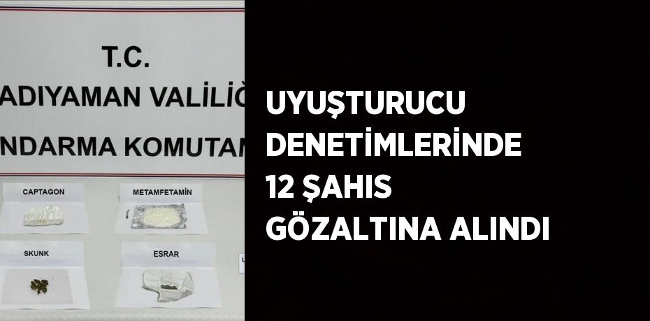 UYUŞTURUCU DENETİMLERİNDE 12 ŞAHIS GÖZALTINA ALINDI