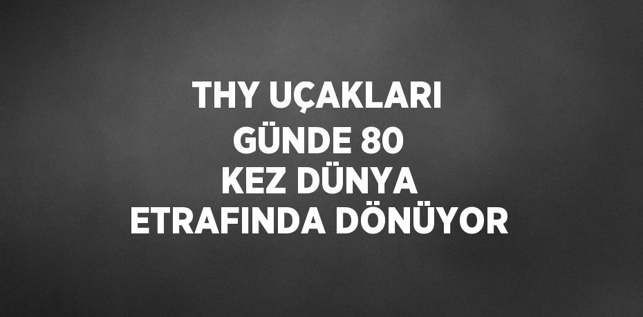 THY UÇAKLARI GÜNDE 80 KEZ DÜNYA ETRAFINDA DÖNÜYOR