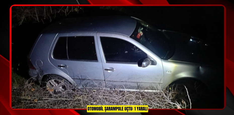 Otomobil şarampole uçtu: 1 yaralı