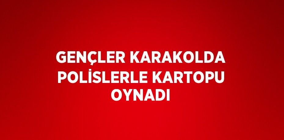 GENÇLER KARAKOLDA POLİSLERLE KARTOPU OYNADI