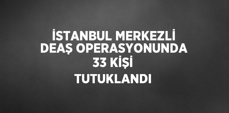 İSTANBUL MERKEZLİ DEAŞ OPERASYONUNDA 33 KİŞİ TUTUKLANDI