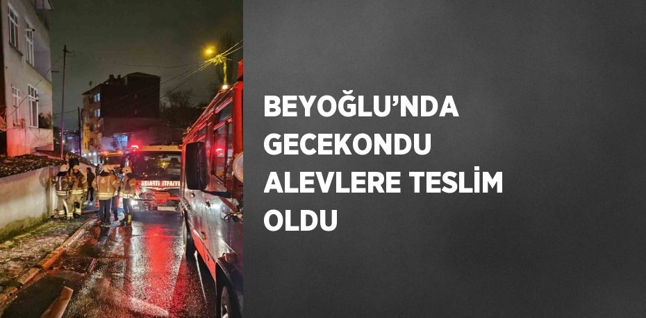 BEYOĞLU’NDA GECEKONDU ALEVLERE TESLİM OLDU