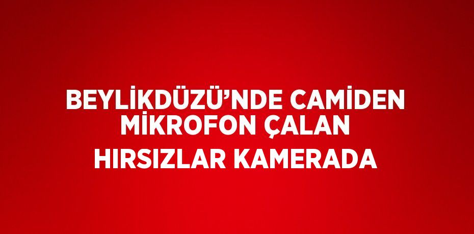 BEYLİKDÜZÜ’NDE CAMİDEN MİKROFON ÇALAN HIRSIZLAR KAMERADA